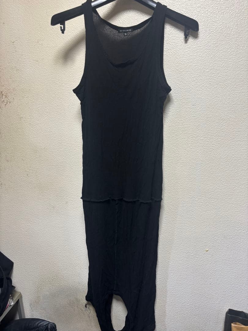 ANN DEMEULEMEESTER ブラック レイヤードタンクトップ 36