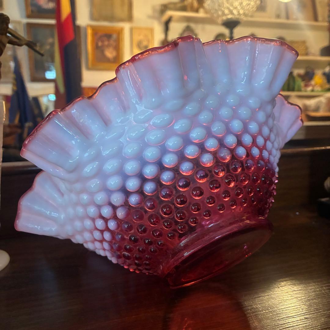 レア！オールドフェントンFentonクランベリーオパールセント水差し