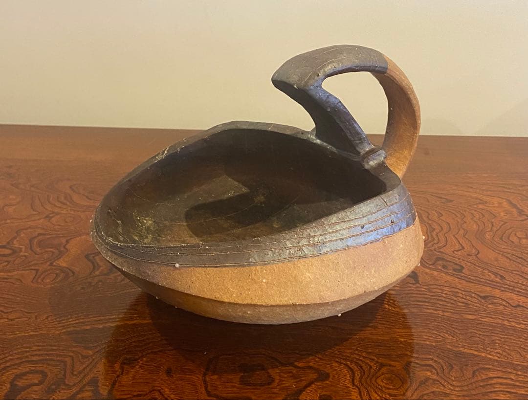 伊賀焼　小島憲二作　手付鉢　M242