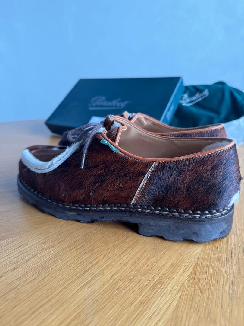 定価9.6万円 パラブーツ ミカエル ハラコファーチロリアンシューズ 42