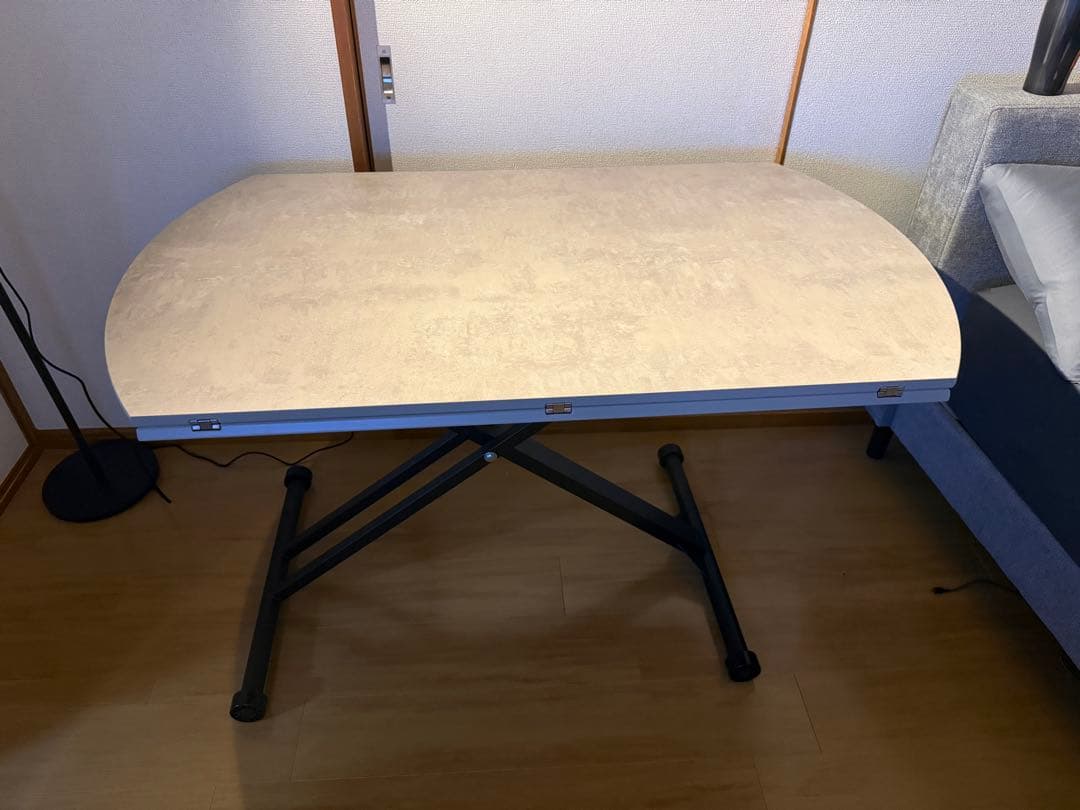 ガス昇降式リフティングテーブル　 幅120cm 高さ38cm〜78cm