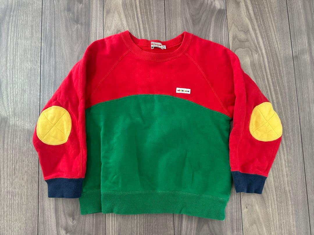 ミキハウス 昭和レトロ 復刻 バックロゴ トレーナー 110 美品