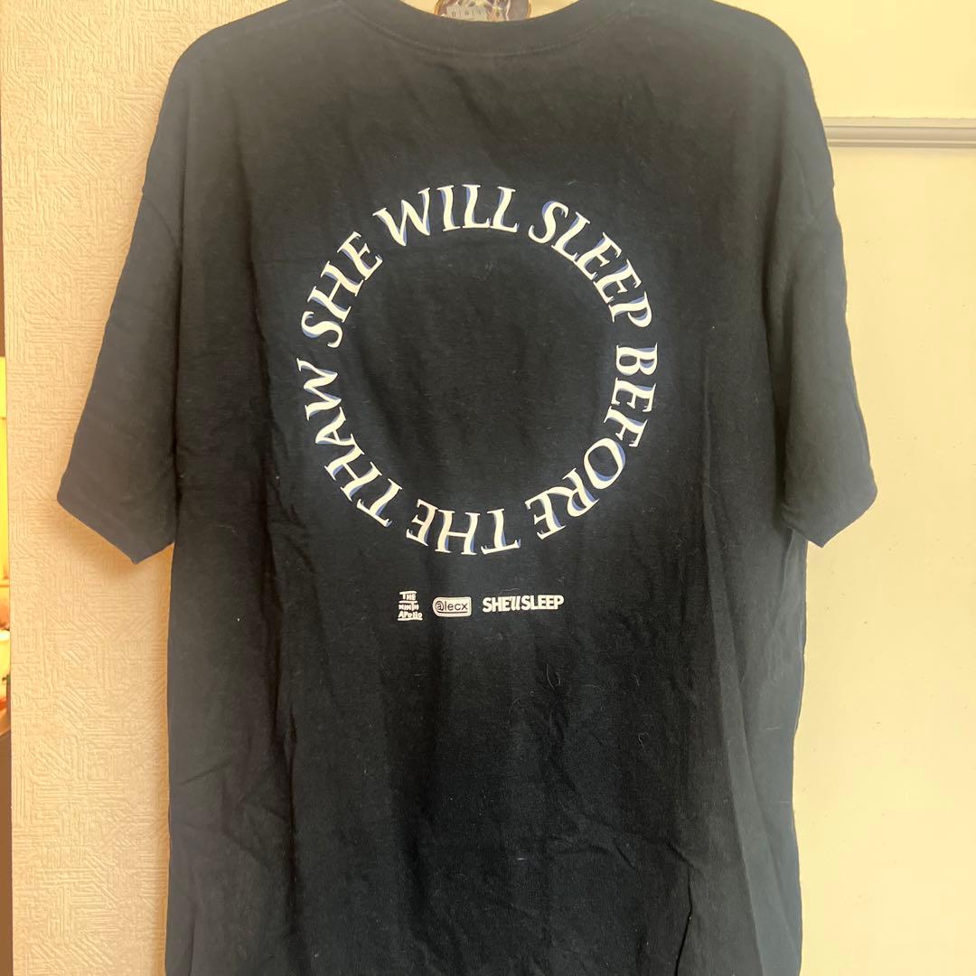 SHE'll SLEEP 刺繍Tシャツ 黒 XL SHE'll SLEEP 刺繍Tシャツ 黒 XL