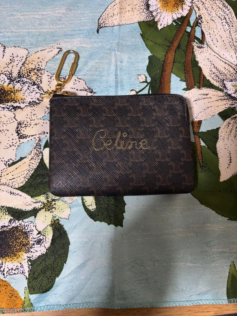 CELINE セリーヌ　トリオンフ　カードポーチ　キーフック付