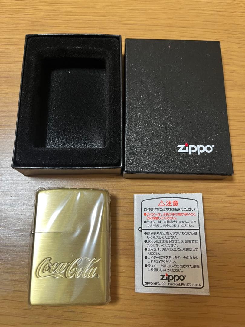 Coca-Cola ゴールド Zippo未使用　オイルなし Zippo Coca-Cola 未使用 オイルなし 【公式通販】
