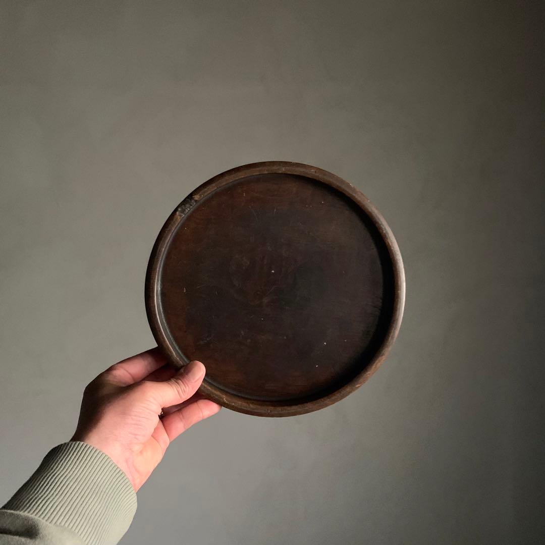 佳き姿の くりぬき盆 小ぶり 古道具 アンティーク 佳き木肌 くり抜き盆 古道具 アンティーク No.6