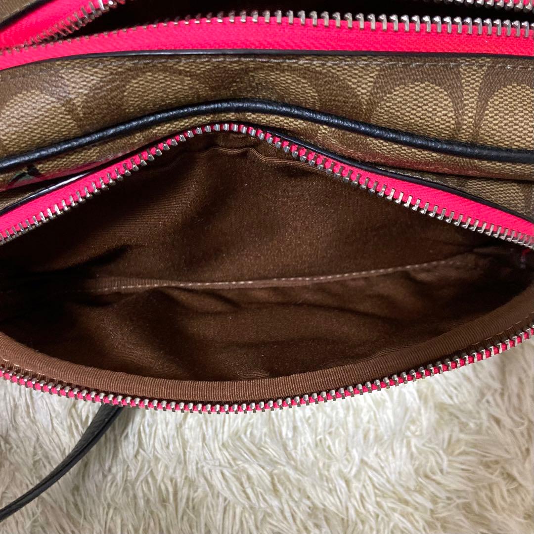 【極美品】COACH コーチ ショルダーバッグ 現行モデル レザー フラワー