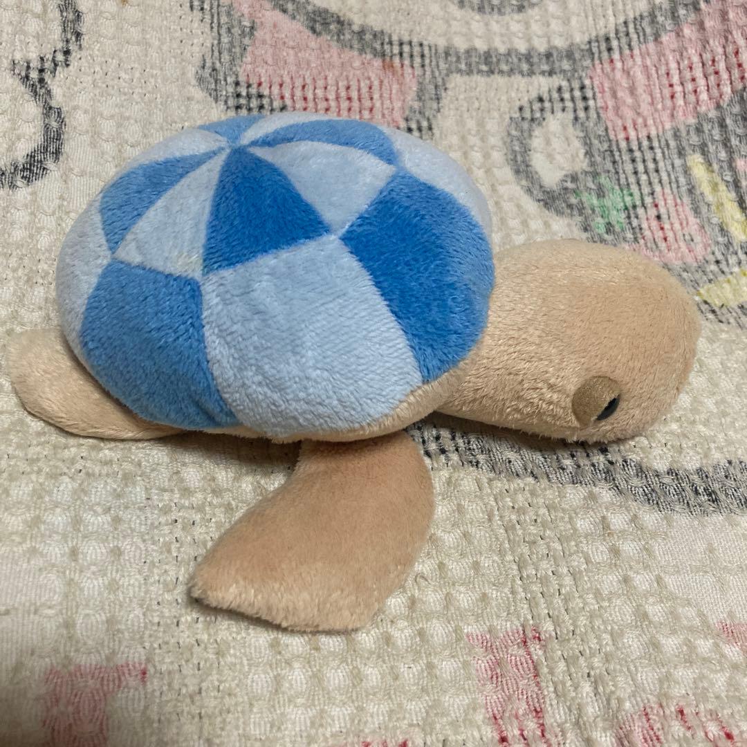 モンスイユ　MAY BLUE カメ　ぬいぐるみ　中古品　穴あき有