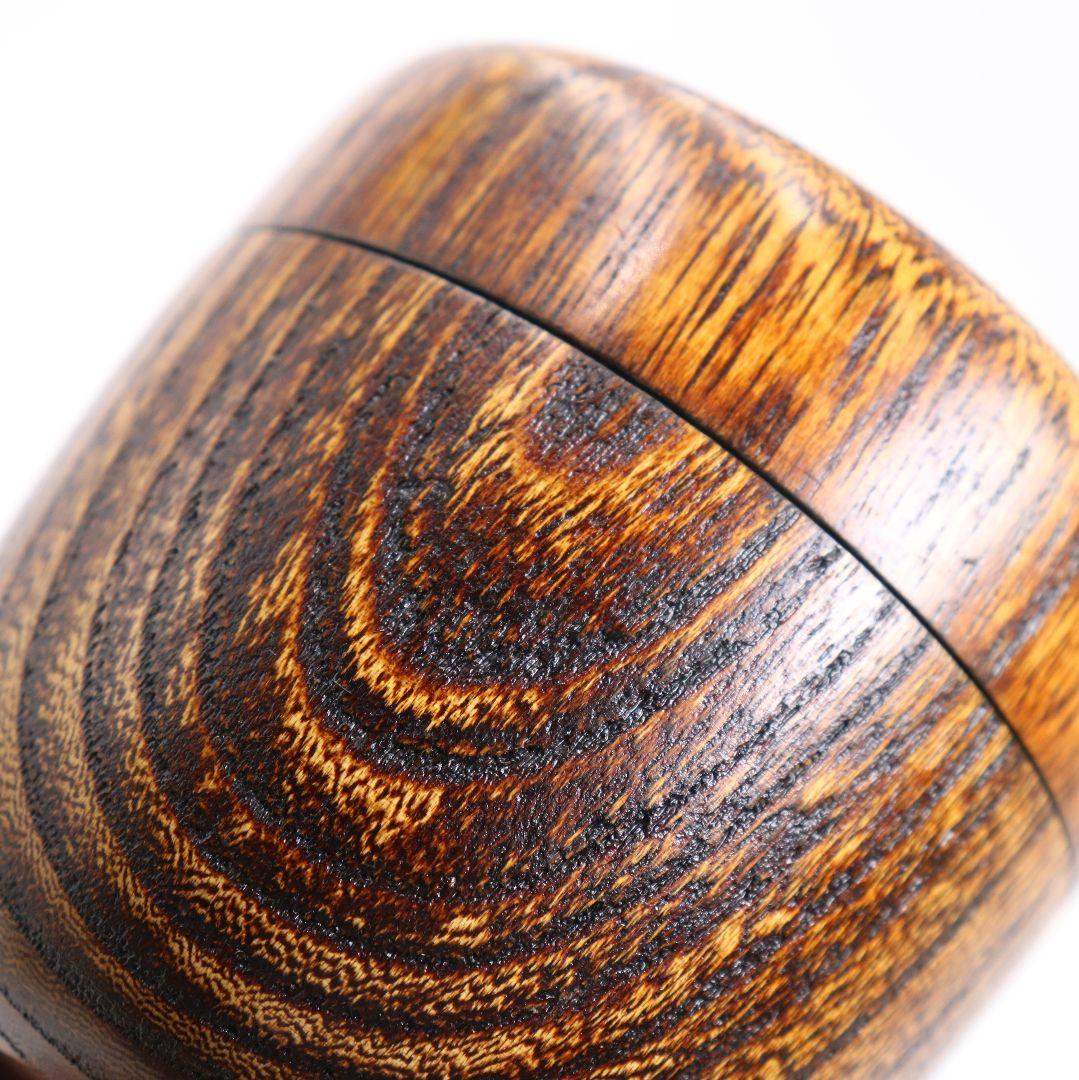 多田桂寛作 欅造 中棗 つぼつぼ蒔絵 茶道具 共箱共布 V809