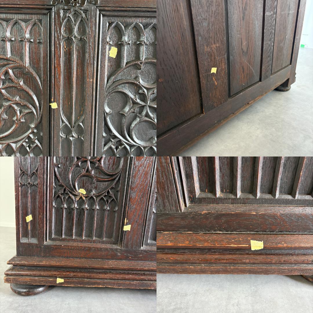 ゴシック様式 リネンフォールド ブランケットボックス