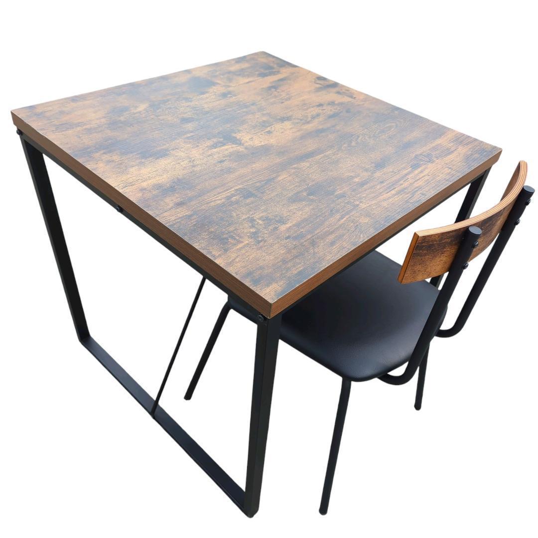 【送料無料】ニトリ　テーブル＆チェア　ユーズド加工木目調