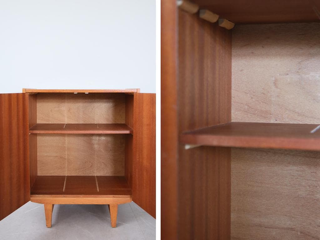 英国アンティークチークキャビネット/木製サイドボード/キッチン収納