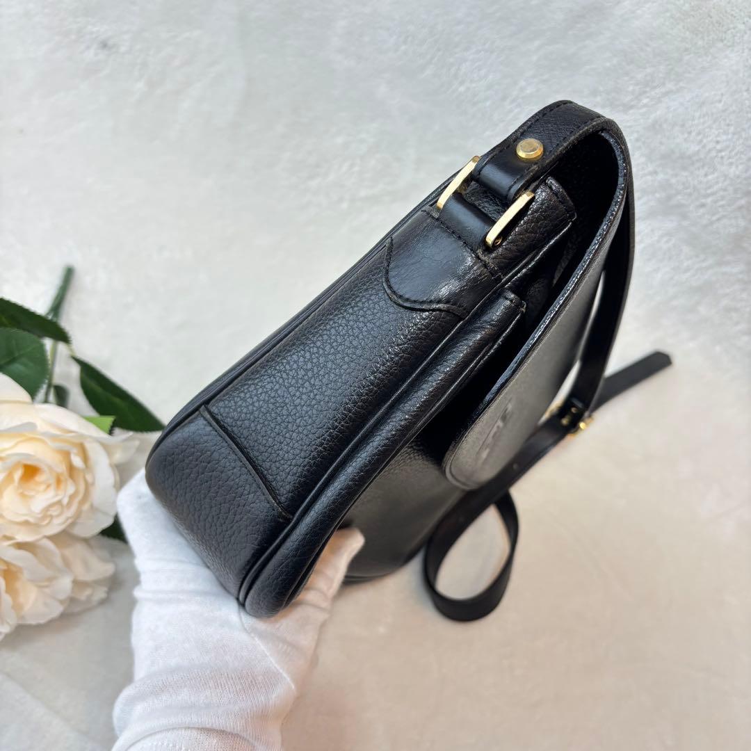 美品✨バーバリー ショルダーバッグ ノヴァチェック レザー ブラック