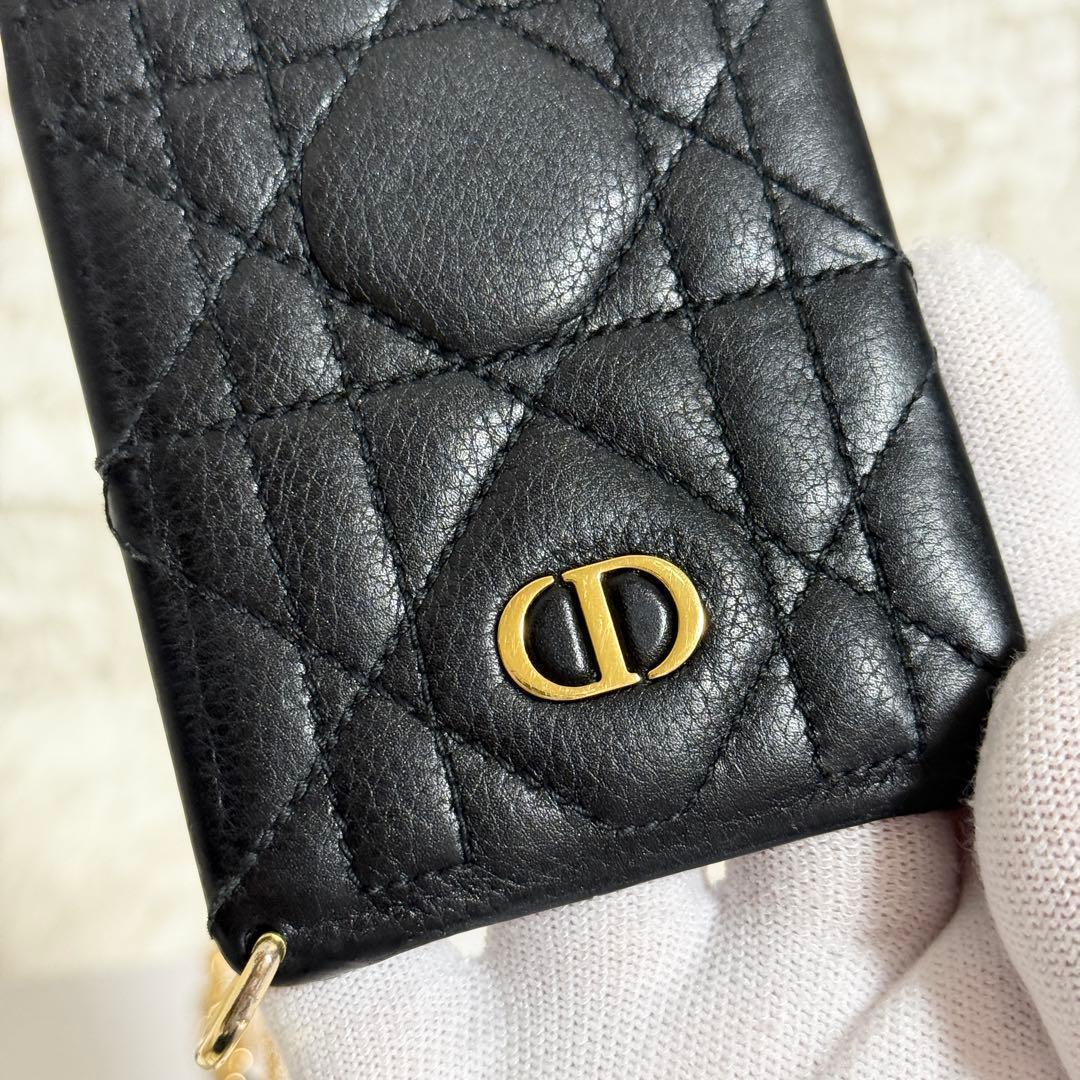 美品】Dior iPhone14pro ゴールドチェーン レディディオール