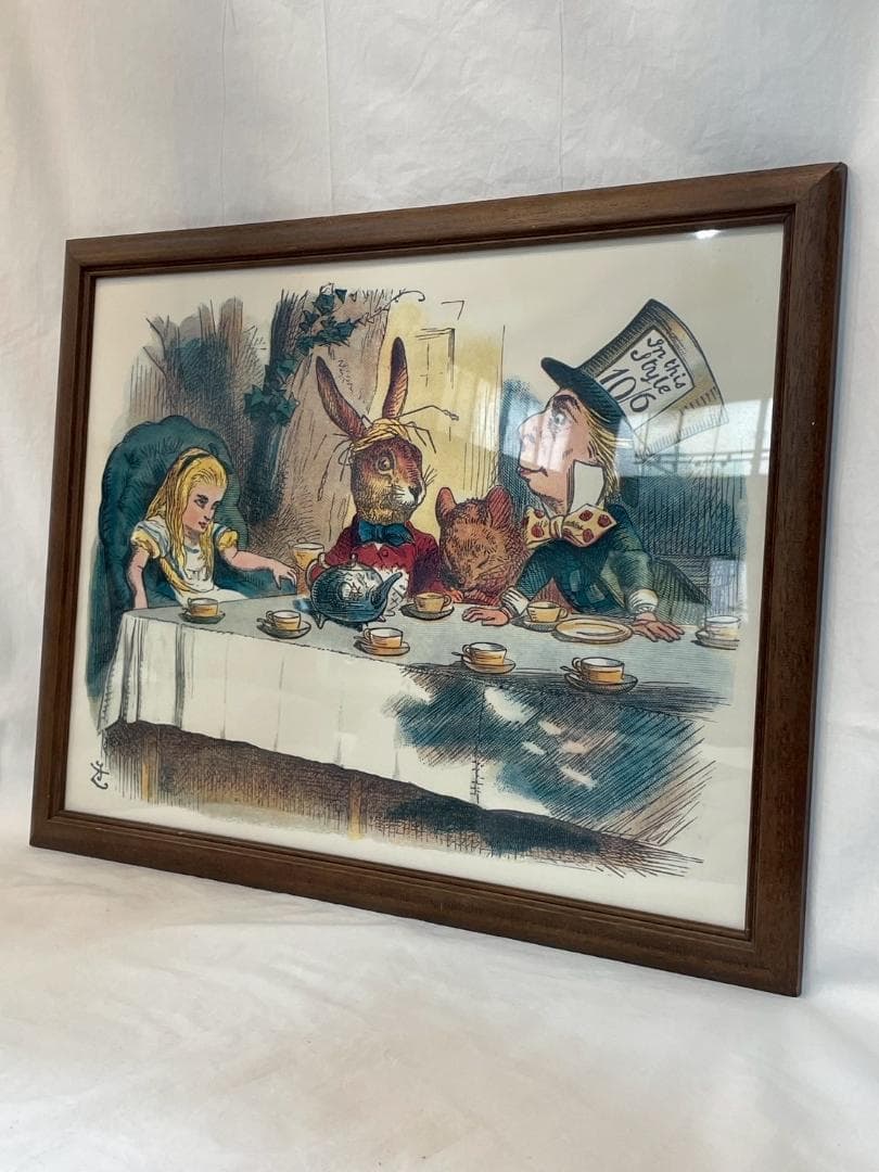 不思議の国のアリス　ウォールデコ　ジョン・テニエル　壁掛け　ポスター　額絵