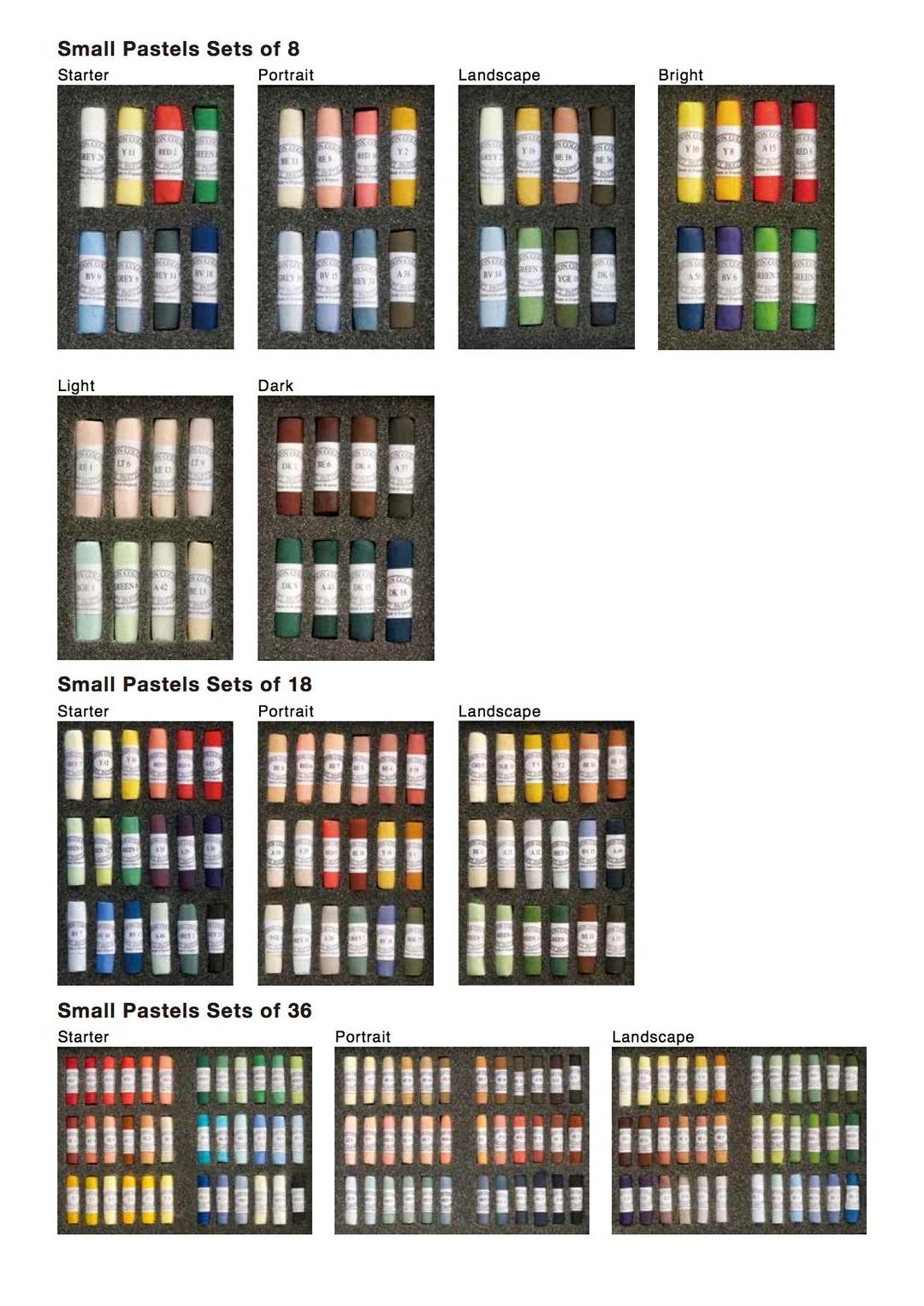 ソフトパステル8本セット２点DARK&LIGHT