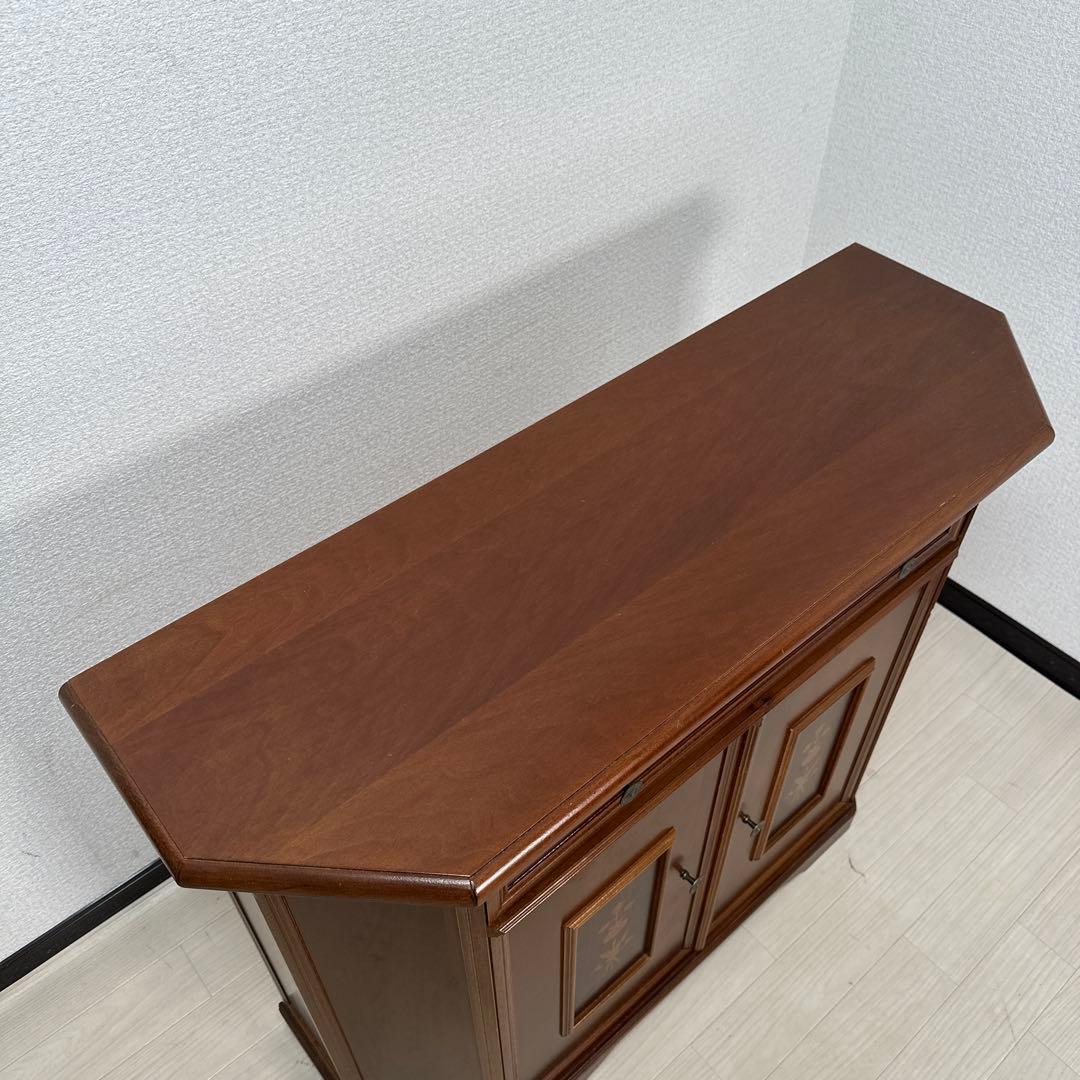 イタリア製 象嵌細工 アンティークスタイル コンソール キャビネット