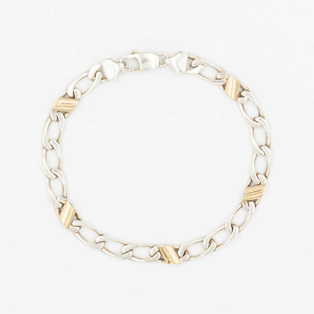 ヴィンテージ ティファニー フィガロチェーン ブレスレット 19.6cm 90s