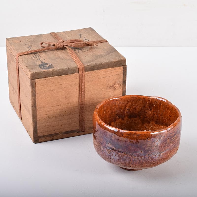 大樋焼飴釉茶碗共箱