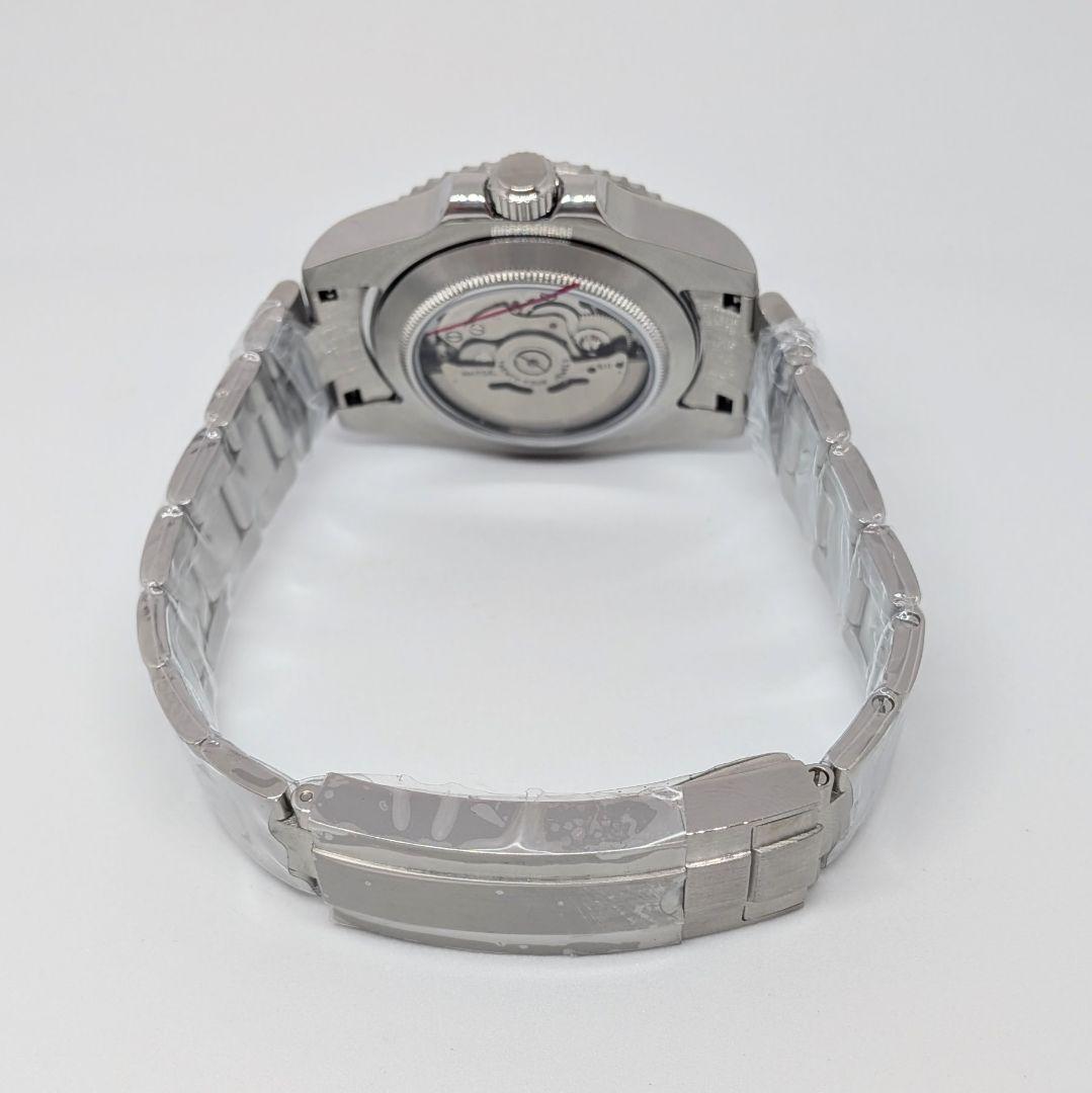 【NH70 MOD カスタム 自動巻 腕時計】カスタム 裏スケ 緑