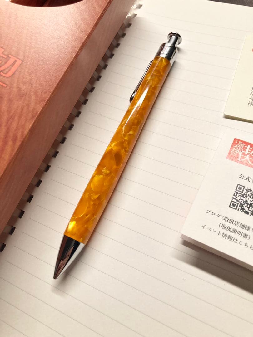 工房楔 アクリル オレンジ シャープペンシル0.5mm