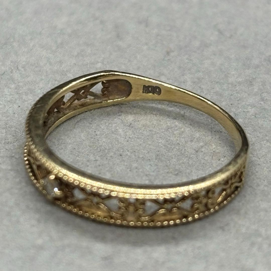 即決 K10 ゴールド リング 指輪 5号