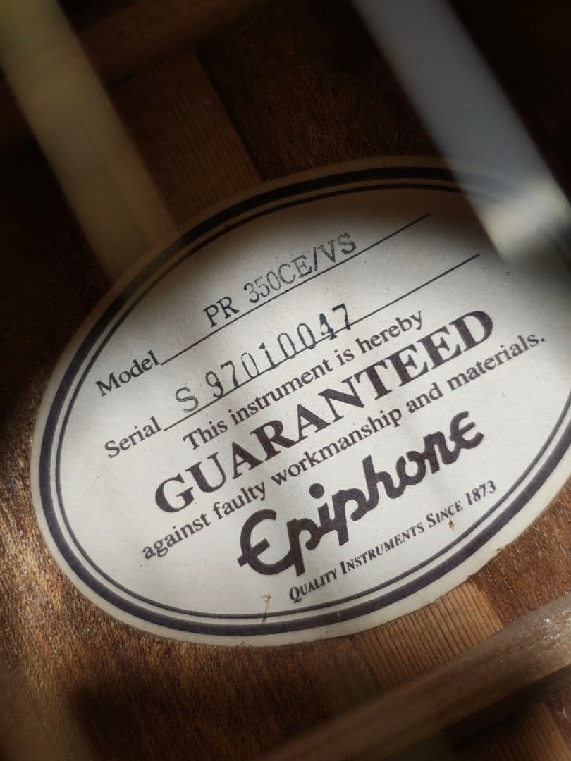 Epiphone PR350CE VS/エレアコ/ハードケース付 - メルカリ