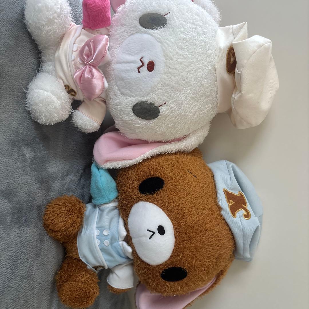 シュガーバニーズ　しろうさ＆くろうさ ぬいぐるみ