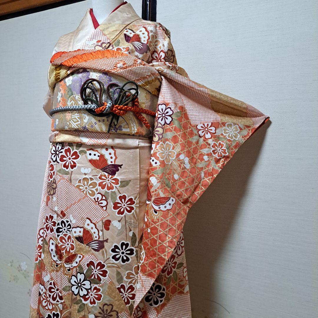 正絹 振袖 十日町老舗ブランド 吾妻徳穂 金駒刺繍 吉澤友禅 金彩5点セット