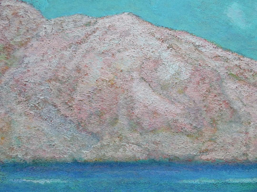 ◆桑原 清明　「白根山湖」　日本画　P10号　日展会友　日展特選　師：山口蓬春◆