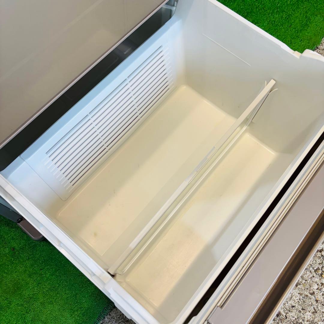 日立 401L 冷蔵庫 大容量 ガラス面 シャンパン 訳あり【地域限定配送無料】