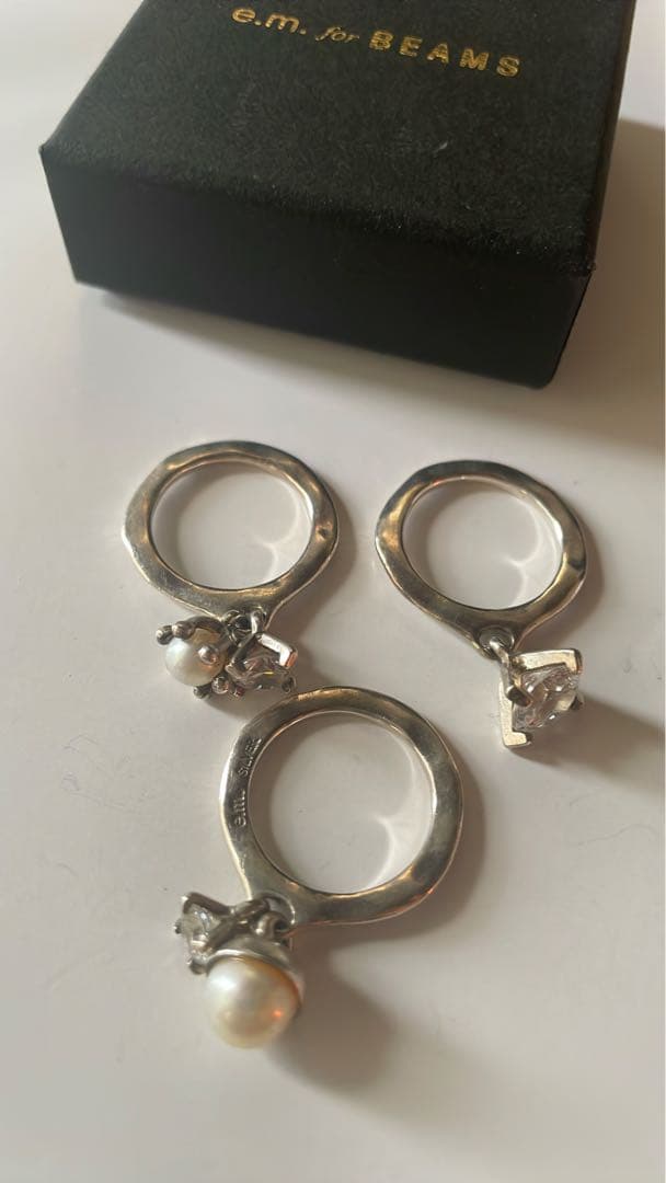 e.m. イーエム　3連　シルバー　リング