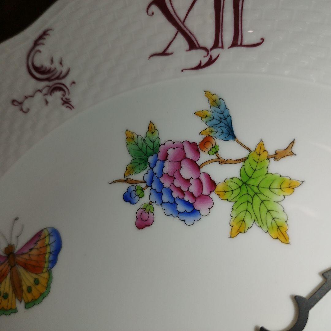 ヘレンド　ウォールクロック　ヴィクトリアブーケ　壁掛け時計