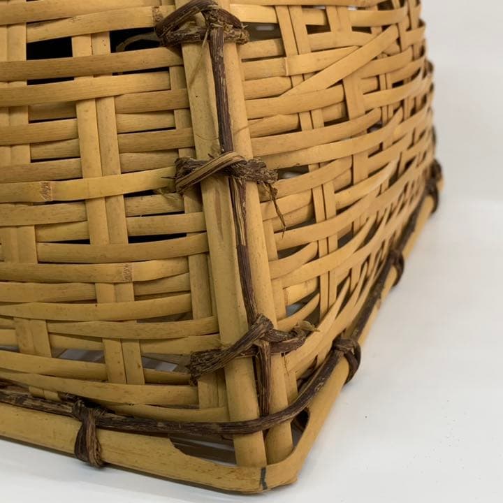 籠花入21】宗全籠手無し☆竹美斉高さ19㎝