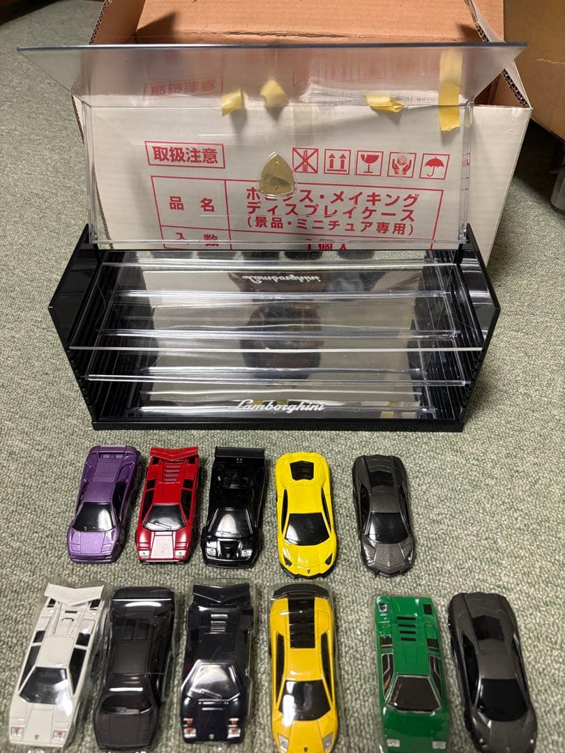 Lamborghini ミニカーセット 透明ケース付缶コーヒー景品商品16種類