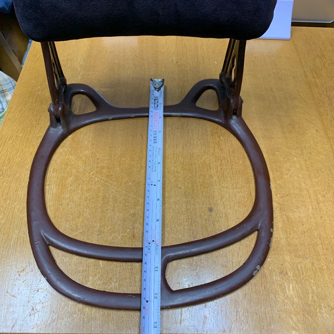 アンティーク座椅子、昭和初期、かすりの座布団付き 美術品