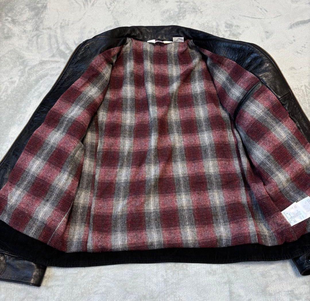 80s archive KOMINE本革レザーライダーススポーツジャケットLL