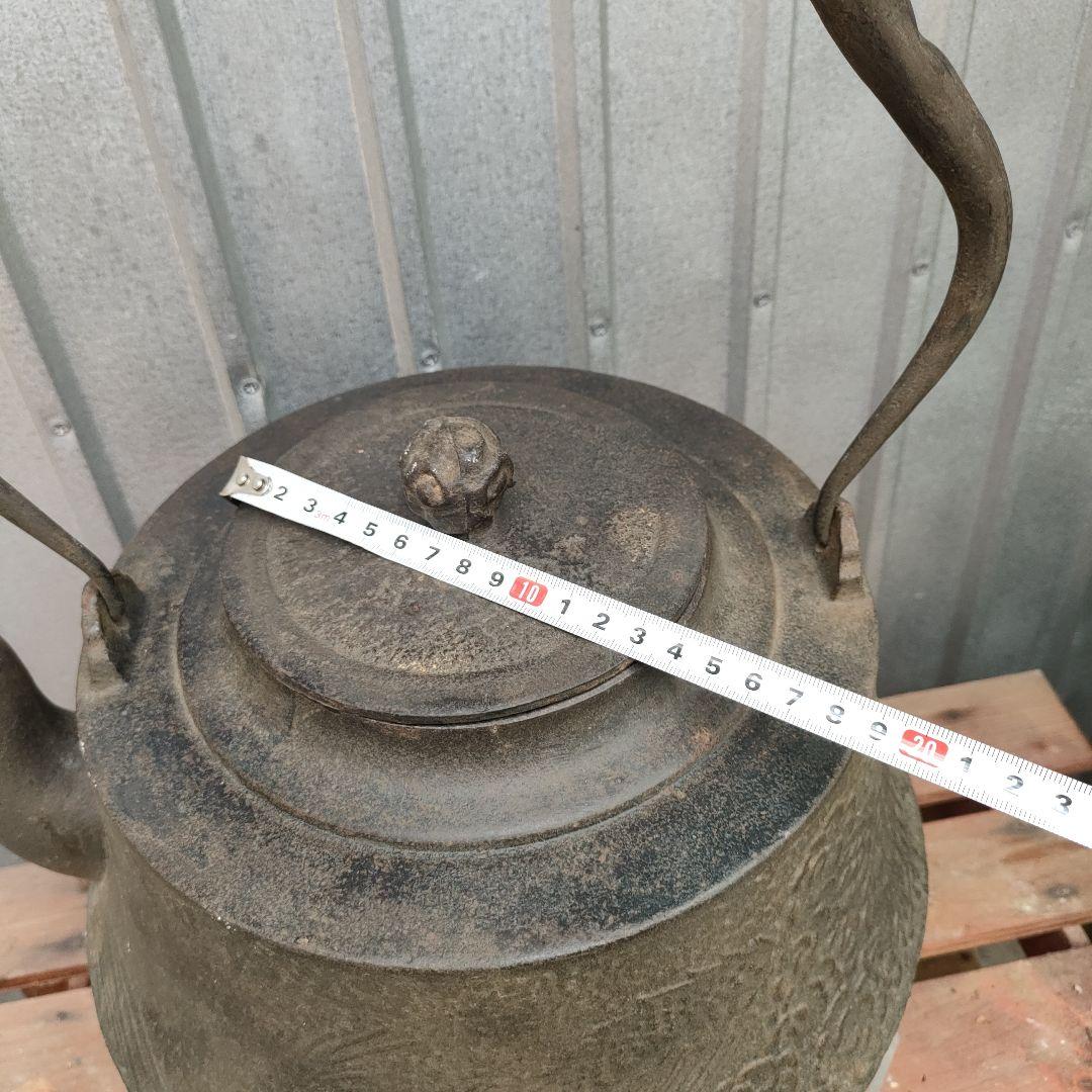 極上、希少品】龍文堂特大鉄瓶：かなり重量感のある立派な龍文堂