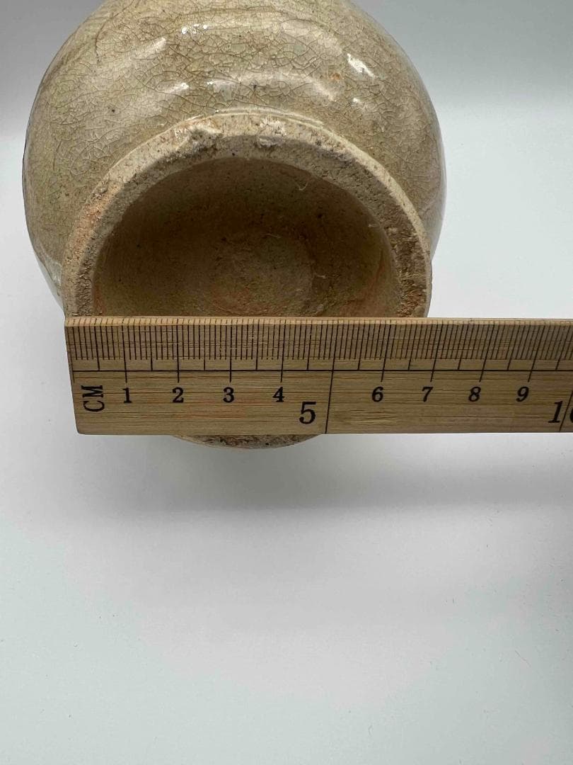 北宋時代 青白磁刻花龍文双耳瓶 景徳鎮 影青 唐