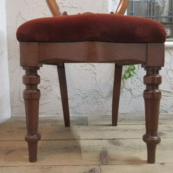 イギリス アンティーク 家具 バルーンバックチェア 椅子 イス 英国 4304e