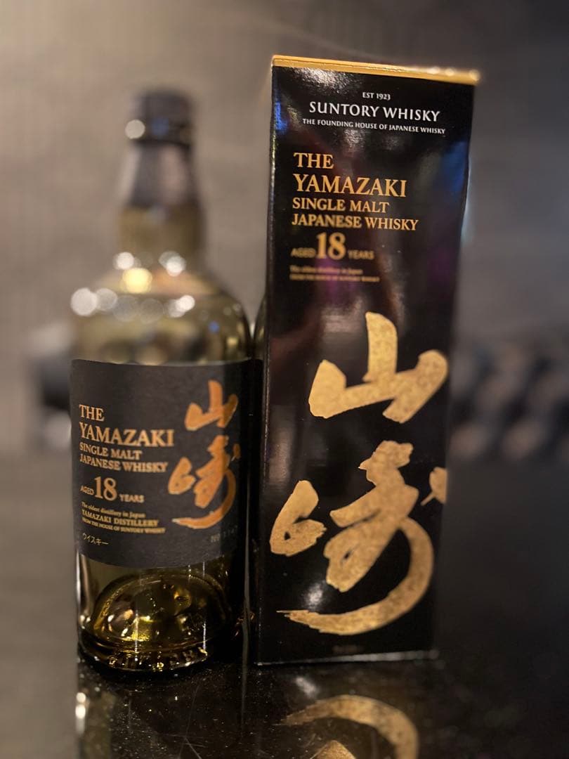 空き瓶、空箱】山崎 18年 シングルモルトウイスキー 750ml 空き瓶、空