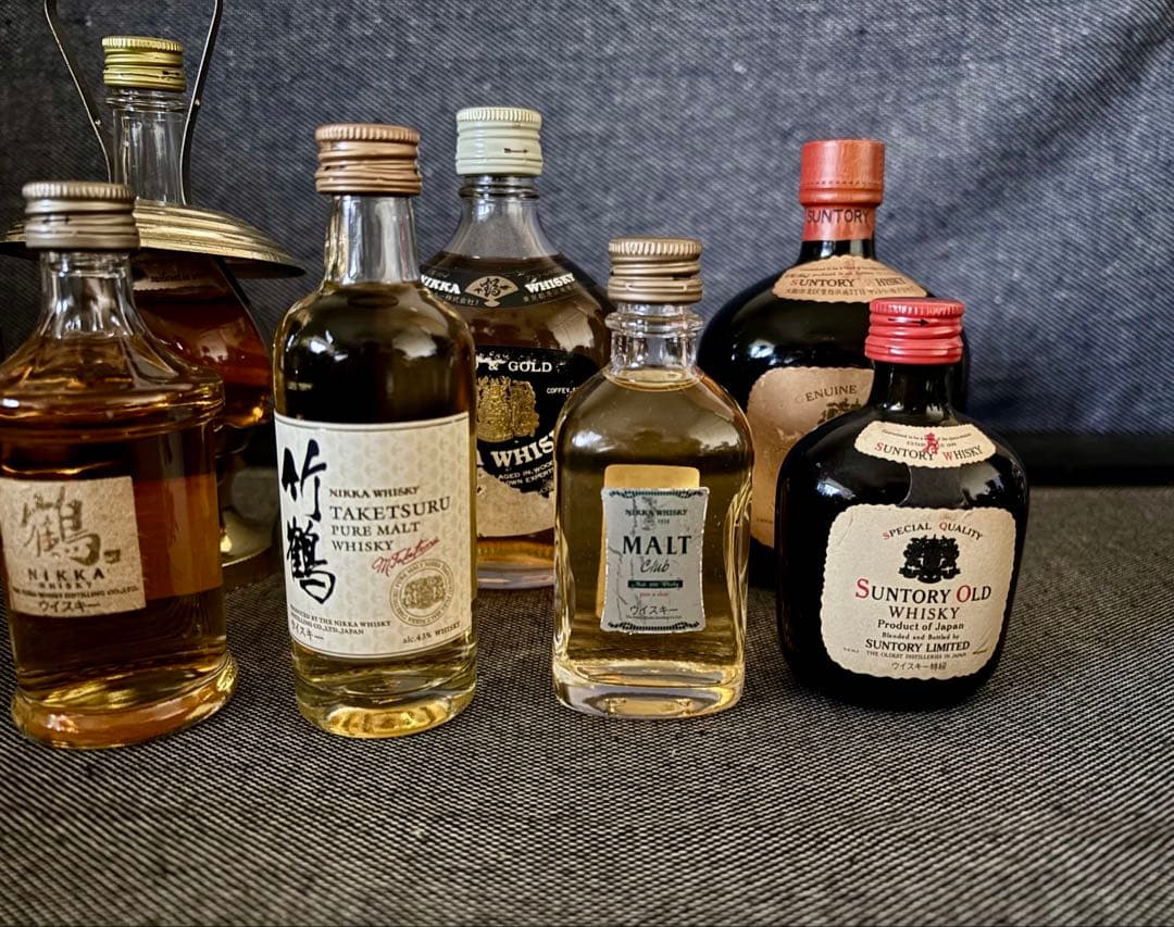 ニッカウヰスキー 鶴 G&Gなど 国産ウイスキー古酒 ミニボトル10本