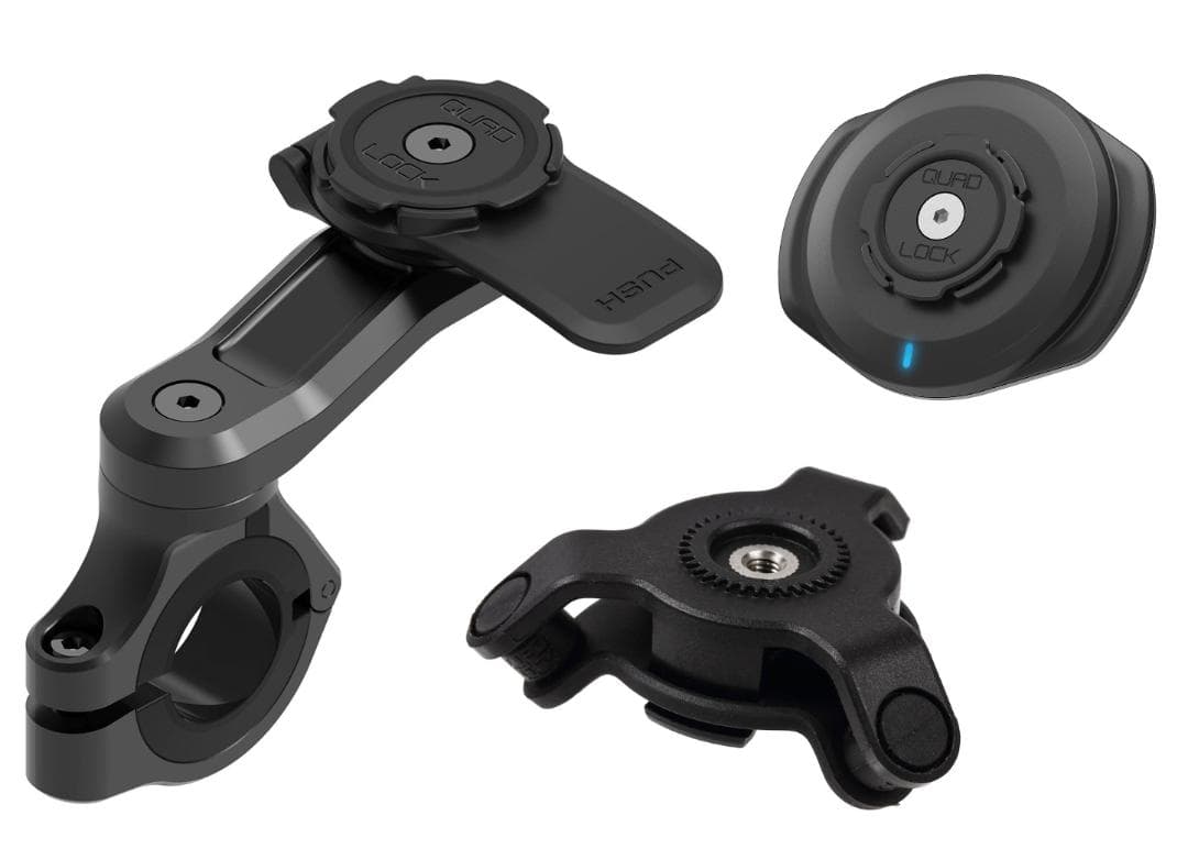 Quad Lock バイク用セット マウント＋衝撃吸収ダンパー + 充電ヘッド他