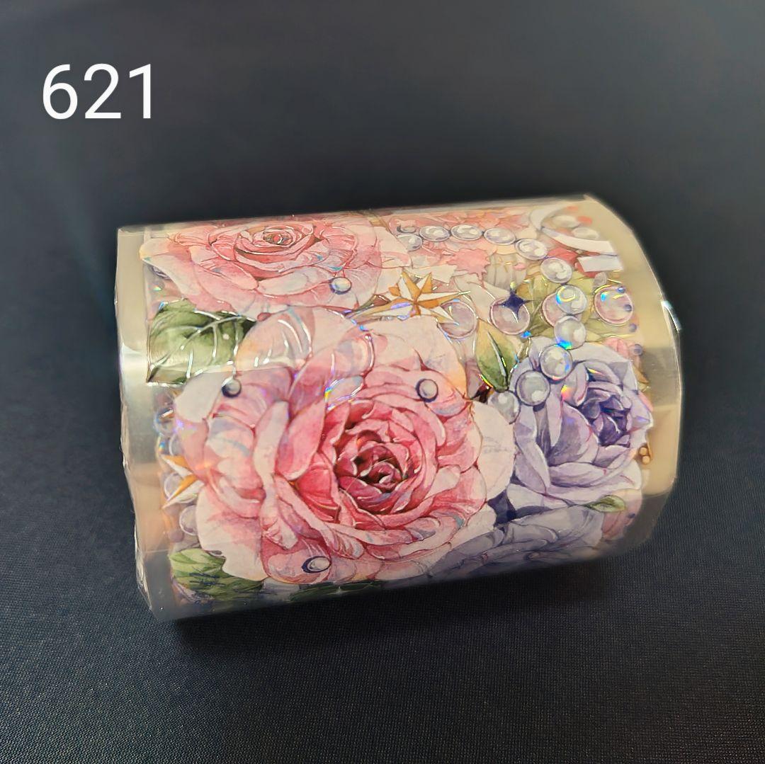 巻売 621★ 海外 マスキングテープ マステ PET 花 装飾 贝壳光 切売 1583☆ 海外 マスキングテープ マステ PET 装飾 花 人物 贝壳光