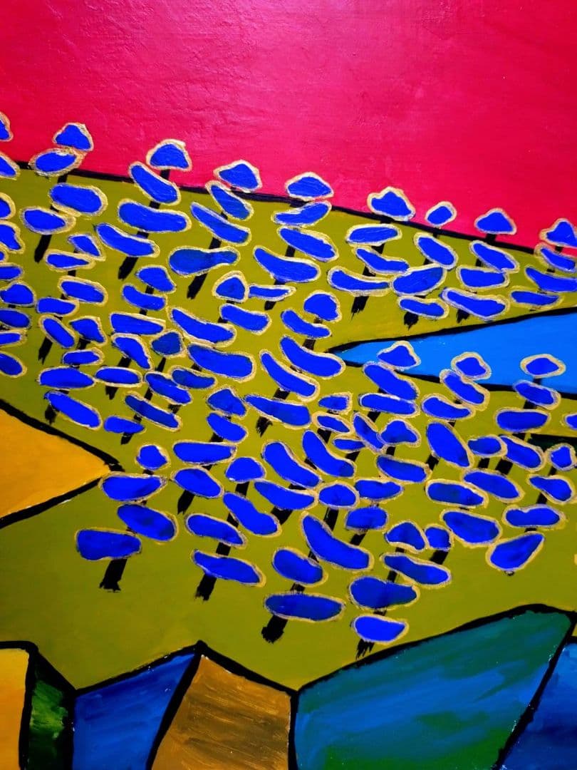 【P10号】片岡球子【富士】手描き作品/表裏サイン・印譜/油彩/油絵/額縁/額装