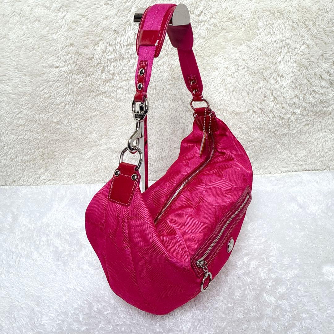 バッグ COACH Signature Pink One Shoulder Bag