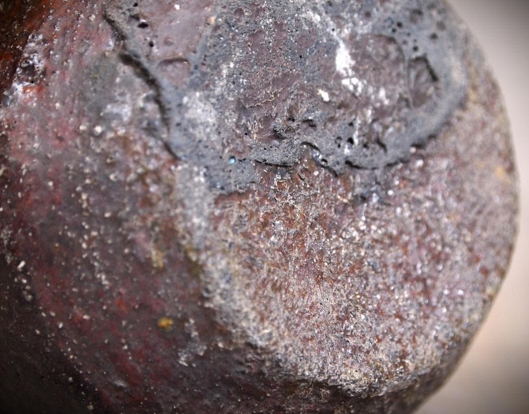 希少作★小山日出男★黒備前《窯変》徳利★黄胡麻