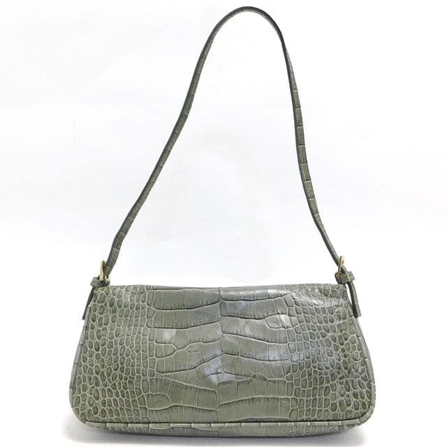 極美品ヴァレンティノ ガラヴァーニ ハンドバッグ 肩掛け可能 クロコ型押しレザー