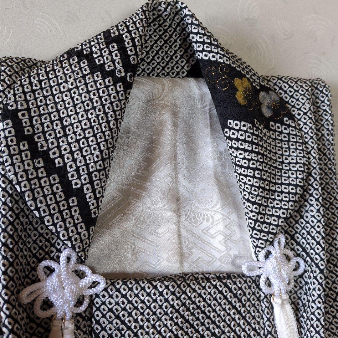 七五三３歳高級正絹総絞り刺繍入りの被布（中綿無し）