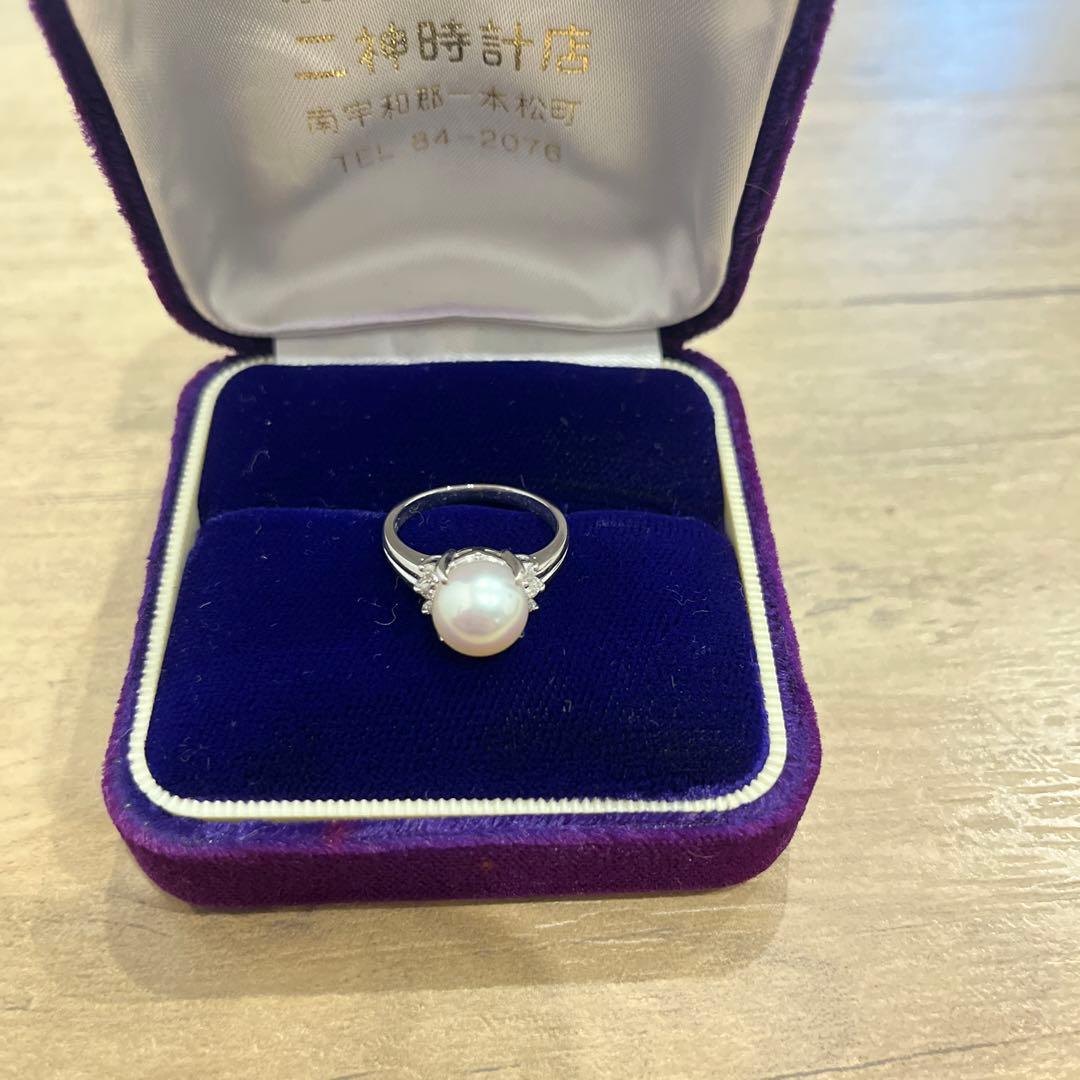 真珠リング 専用ケース付き